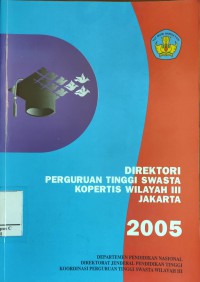 Image of Direktori Perguruan Tinggi Swasta Kopertis Wilayah III Jakarta